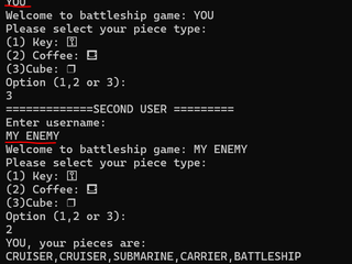 Console of battleship game