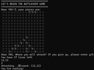 Console of battleship game 2